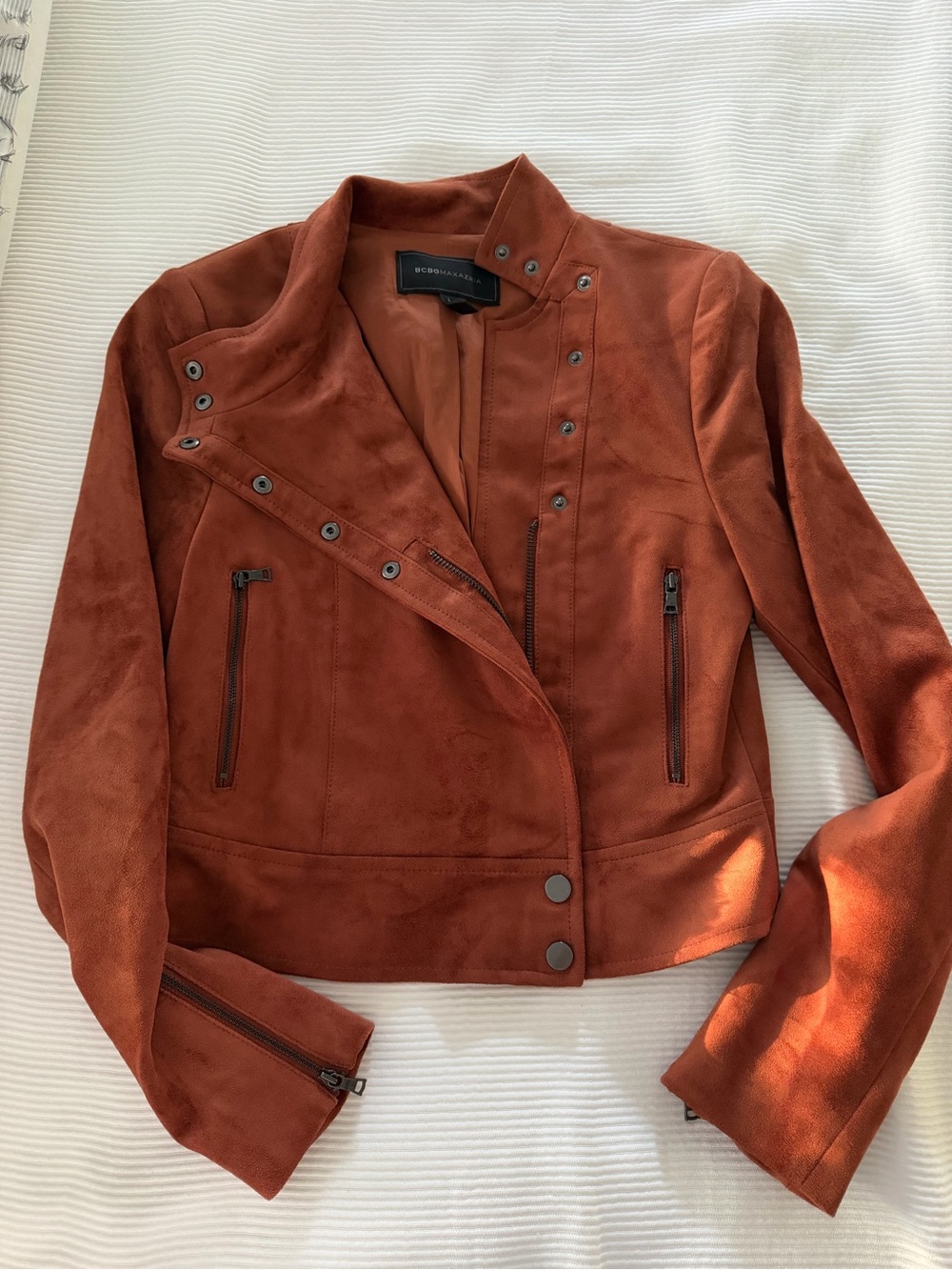 BCBGMAXAZRIA Rust Suede skirt and Jacket - Women's NEW!!